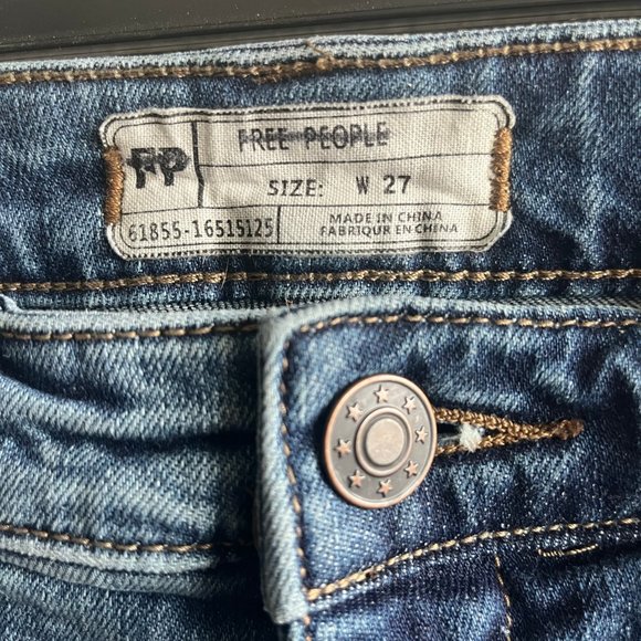 Free People Women's Cropped Skinny Stretch Jeans Size 27 Style 61855-16515125 - Picture 7 of 11